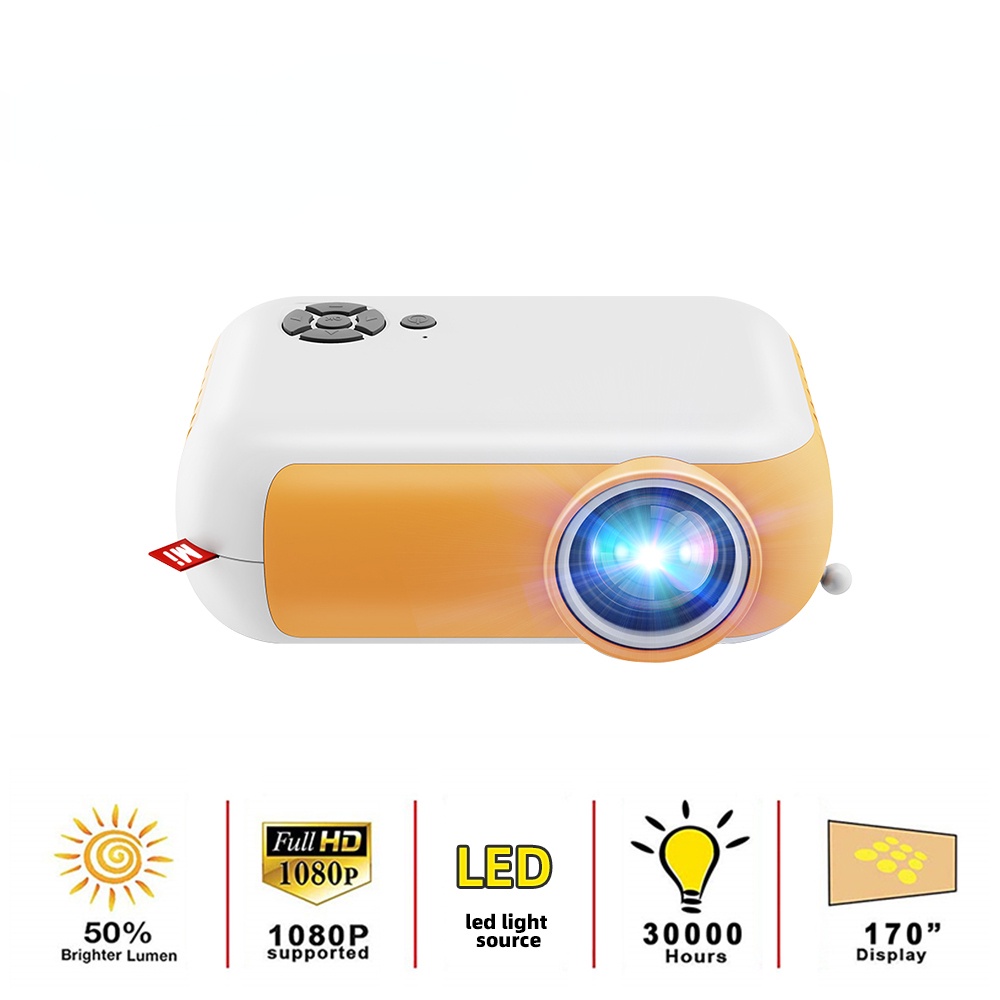 Máy ChiếU Mini A10 480x360 Pixcels, Độ SáNg 1800 Lumens, Hỗ Trợ