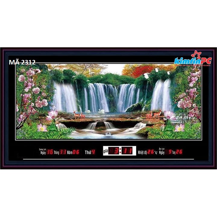 Lịch vạn niên - Tranh Suối - 50x90cm - mã 2312