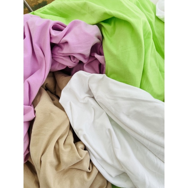 Vải thun cotton 4c tông màu sáng