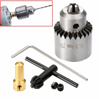Đầu Kẹp Mũi Khoan Micro 0.3-4mm Kèm Chìa Khóa Và Trục Nối 3.17mm