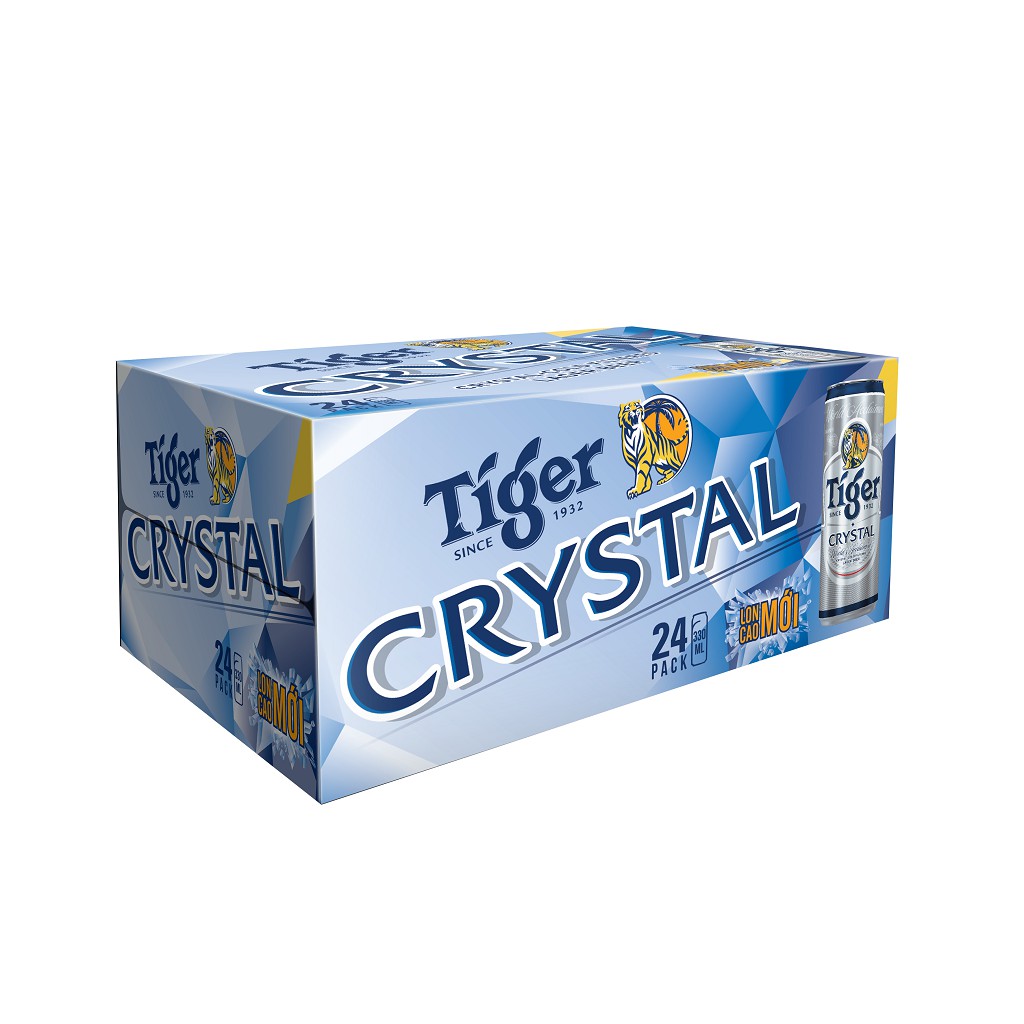 Thùng 24 lon Tiger Crystal sleek (330ml/lon)