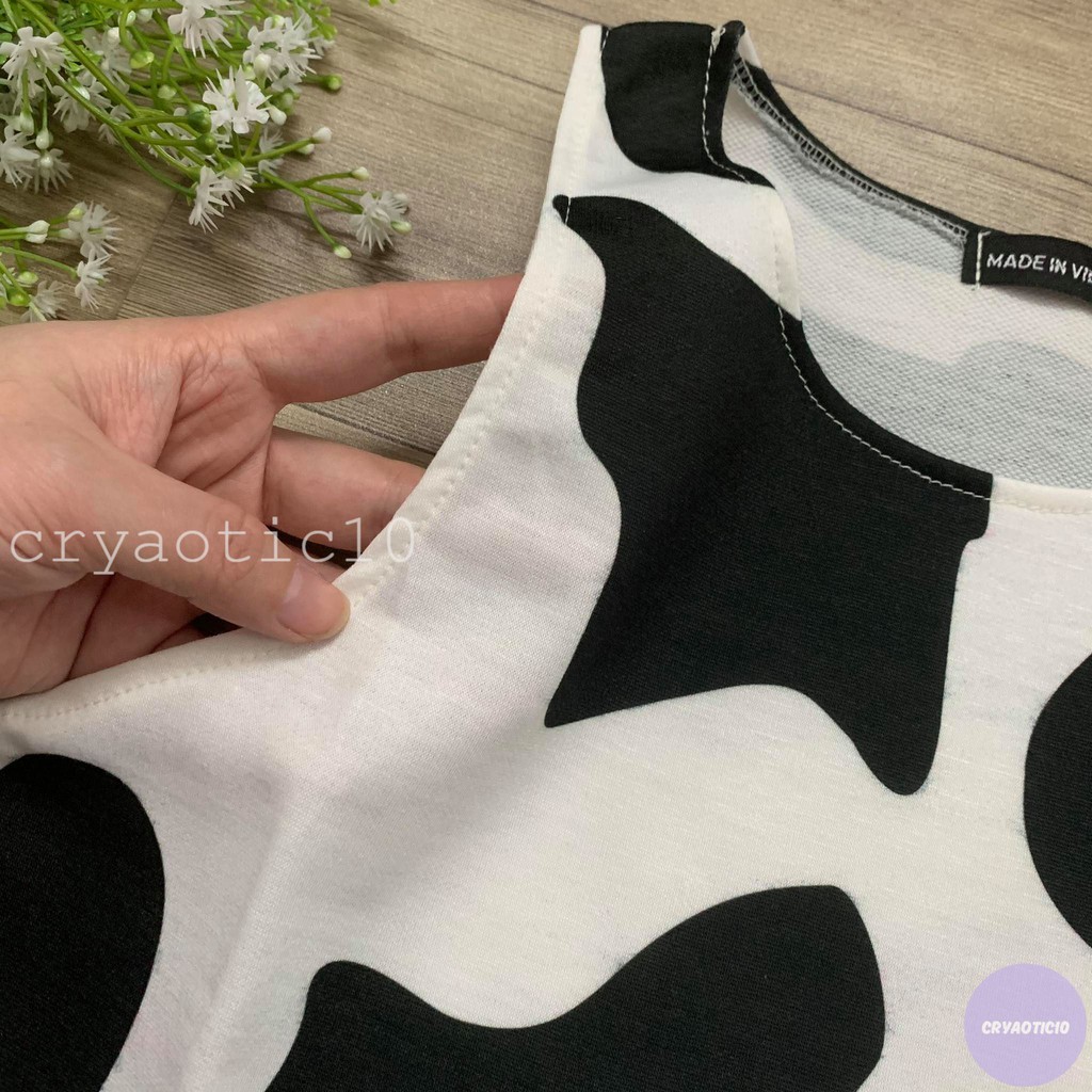 [12 MẪU] Áo ba lỗ nữ croptop bò sữa loang màu tie dye cryaotic10