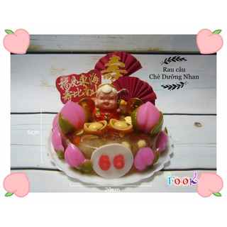 ông bà thọ + chân đế gắn phụ kiện 4cm trang trí bánh kem rau câu