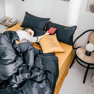 Bộ Chăn Ga Gối Cotton Lụa Suchin Trơn 4 Món - Lụa Cao Cấp Mềm Mịn Mướt