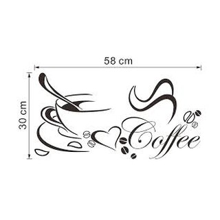 Decal dán tường Cốc cà phê - 1 cốc - ZY834736