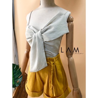 QUẦN SHORT LƯNG CAO LINEN