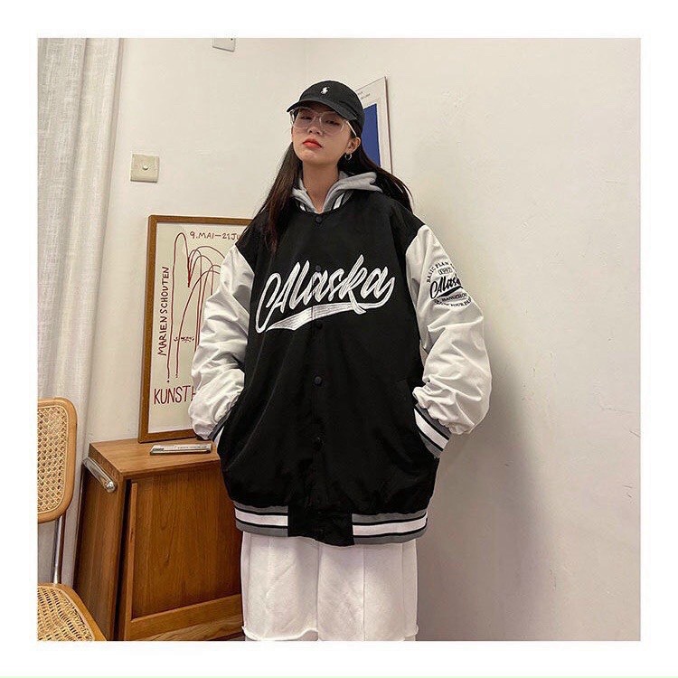 Áo Khoác Boomber Nam Nữ Chất Dù 2 Lớp Phối Chữ Lớn Kèm Logo Siêu Chất TP030 [NewUnisex]