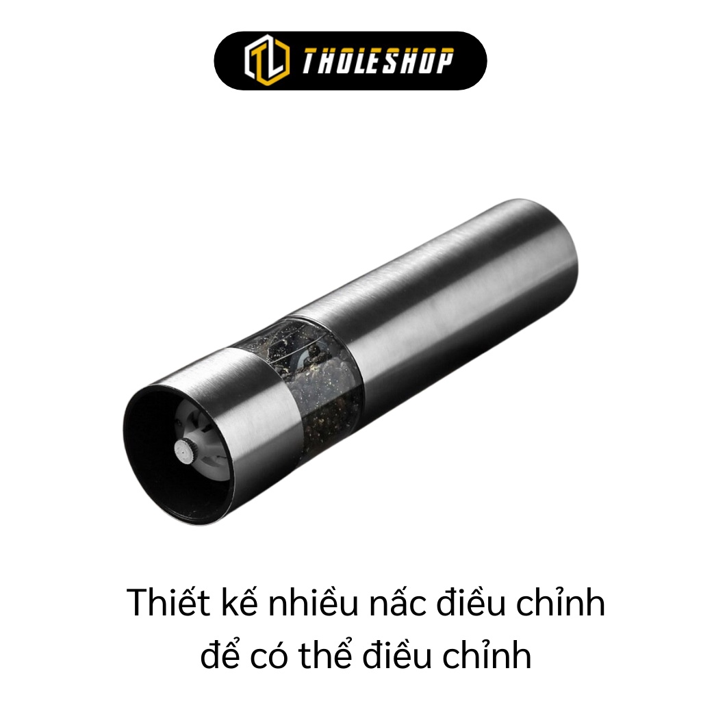 Lọ Xay Tiêu - Dụng Cụ Xay Tiêu Cầm Tay 2in1 Bằng Inox (Đầu Tròn Và Đầu Phẳng) 8949