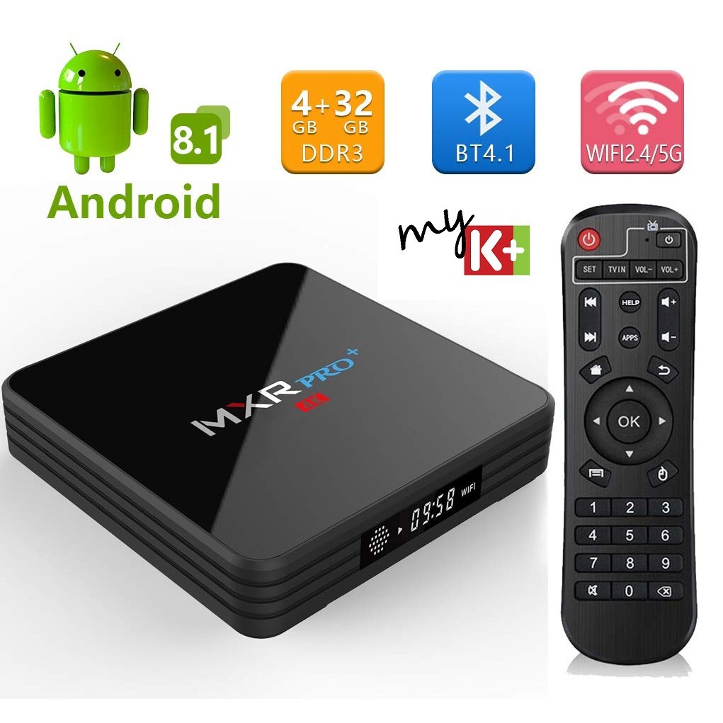 Hot: Android TV Box 4K MXR Pro+ 4GB 32GB với ứng dụng MyK+