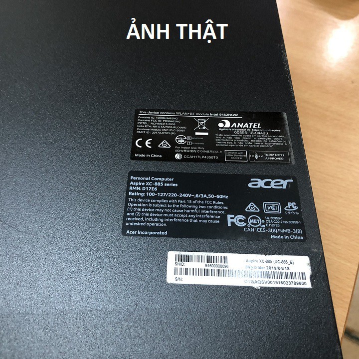 Cây Máy Tính Để Bàn, PC Acer XC-885 Chip Core i3-8100 - Ram 4GB - HDD 1TB Chính Hãng | BigBuy360 - bigbuy360.vn