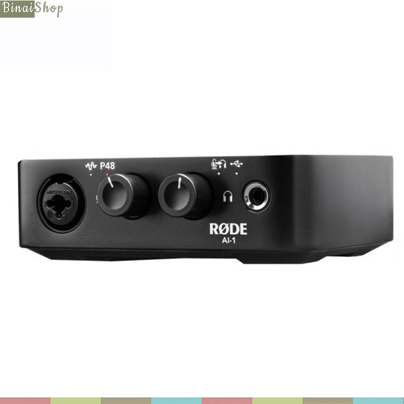 Rode AI-1 - Sound Card Thu Âm 48V Cao Cấp, Nhỏ Gọn Cho Phòng Thu, Karaoke Trực Tuyến, Podcasting