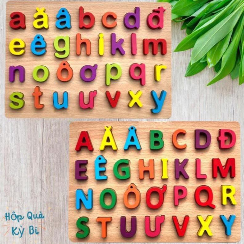 Bộ 2 bảng chữ cái tiếng việt in thường và in hoa