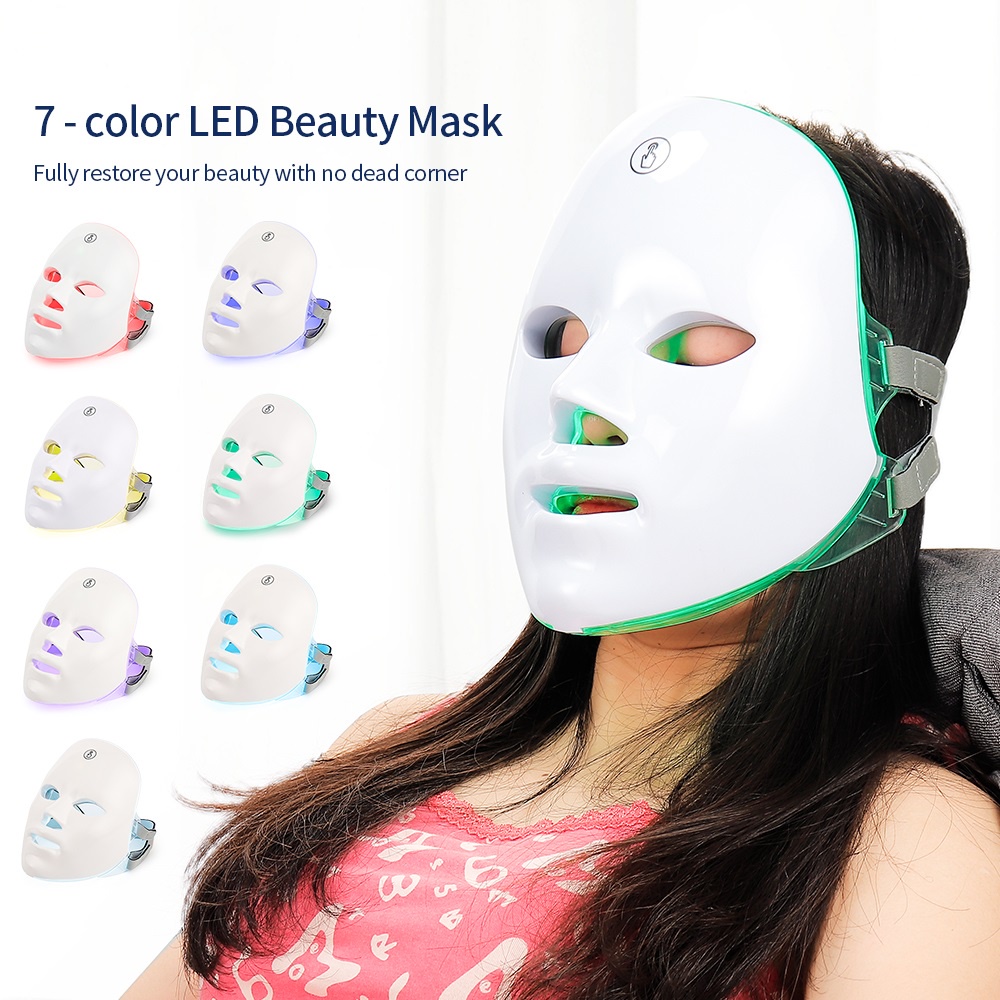 Mặt Nạ Đèn LED Photon Trẻ Hóa Làn Da Chống Nếp Nhăn Làm Sáng Da 7 Màu Tùy Chọn Hiệu Foreverlily