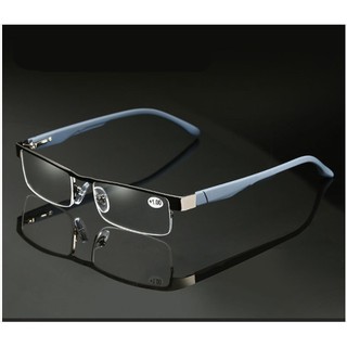Kính lão thị viễn thị trung niên nửa viền Nhật bản nam nữ cao cấp hàng cực chất lượng gọng kính doanh nhân KVT81UNIQUI