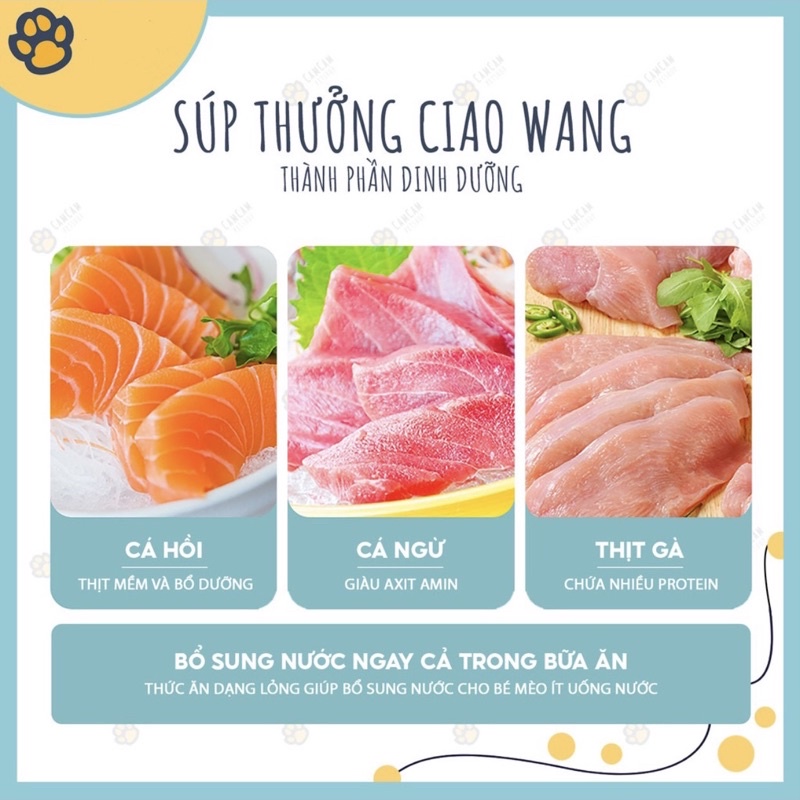 Súp Thưởng CIAO WANG cho Mèo Đủ Vị Gói 15Gr | Vie PETSHOP