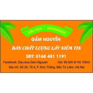 Tem dầu dừa tem theo yc , thiết kế free, tem decal dán