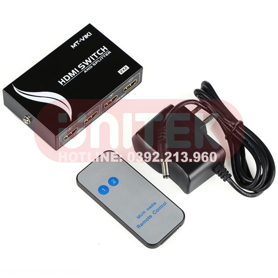 Bộ Chia Cổng HDMI Switch 2 Vào 2 Ra MT-VIKI MT-HD2-2