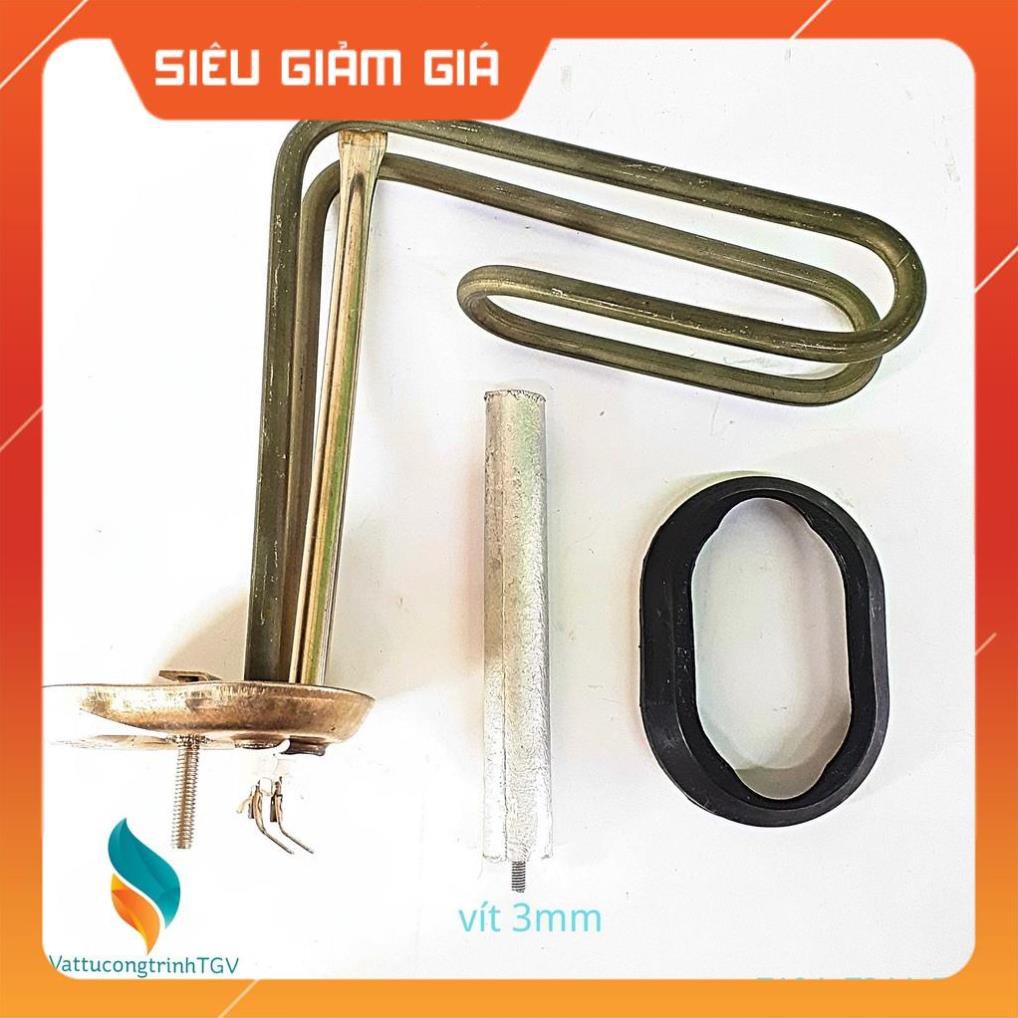 Bộ sợi đốt bát lõm 6,5*20+17cm + Zoăng + Thanh magie 3mm cho Bình nóng lạnh ARISTON 30L (194+344+204)