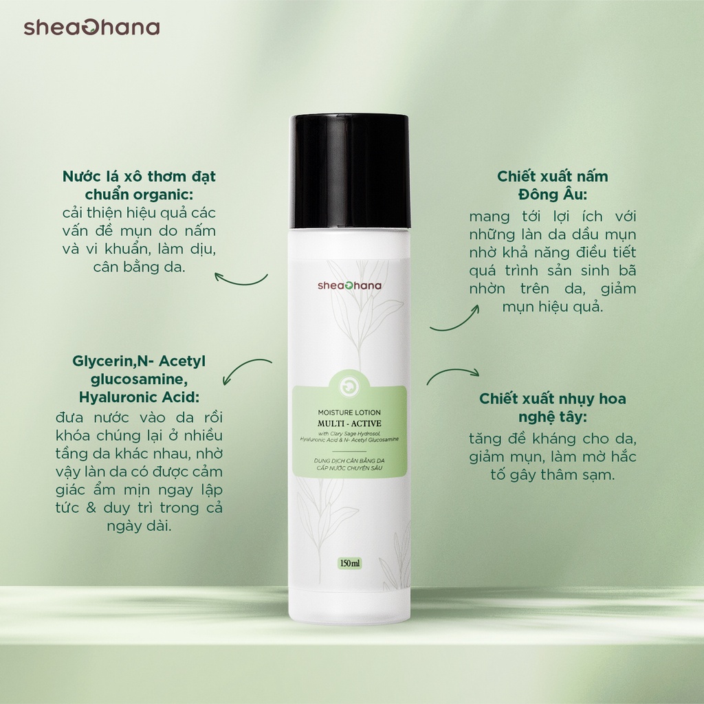 Lotion cân bằng ẩm và cấp nước căng mọng da SheaGhana