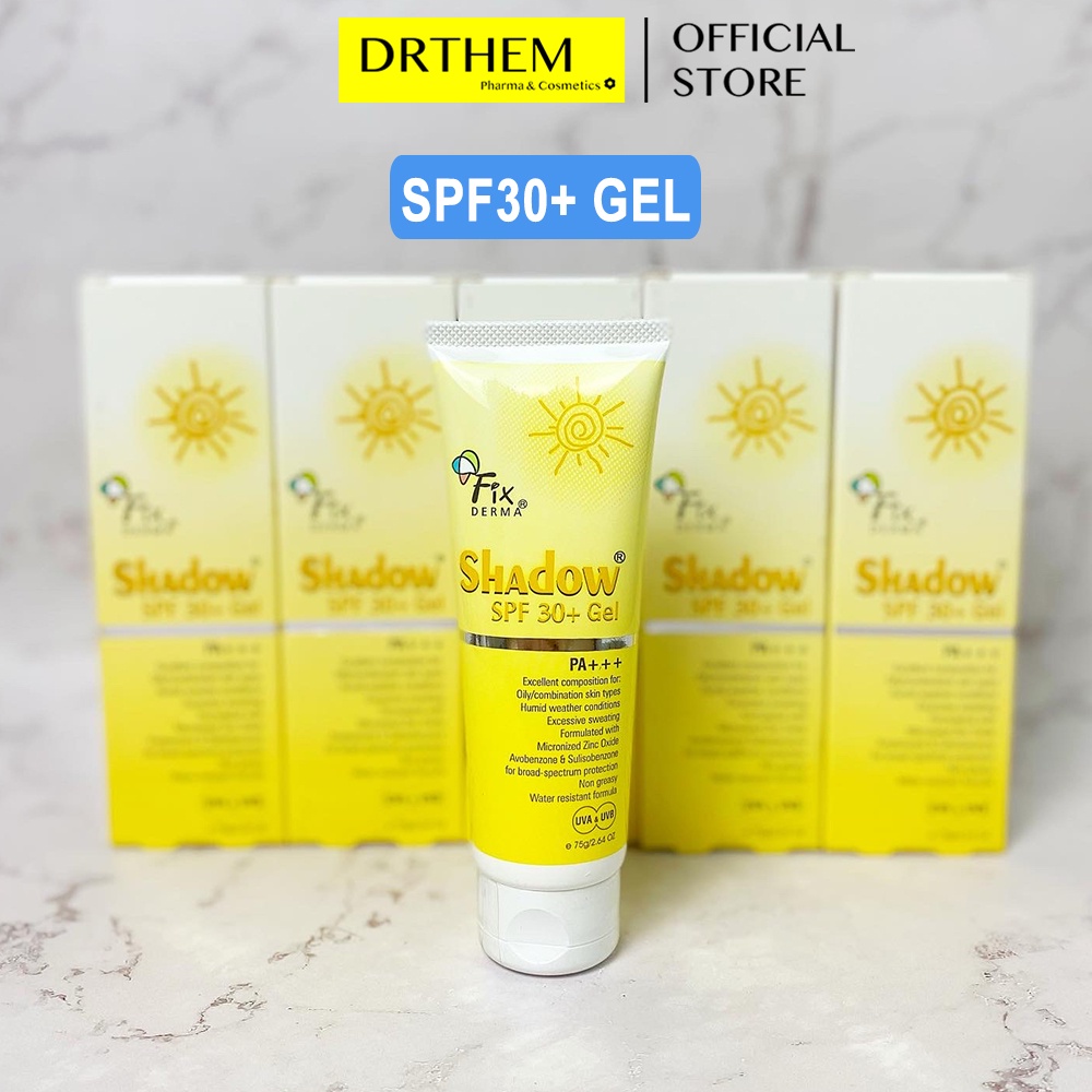 Kem Chống Nắng Fixderma Shadow SPF 30+ Gel và SPF 50+ Cream Cho Da Mặt PA+++ 75g