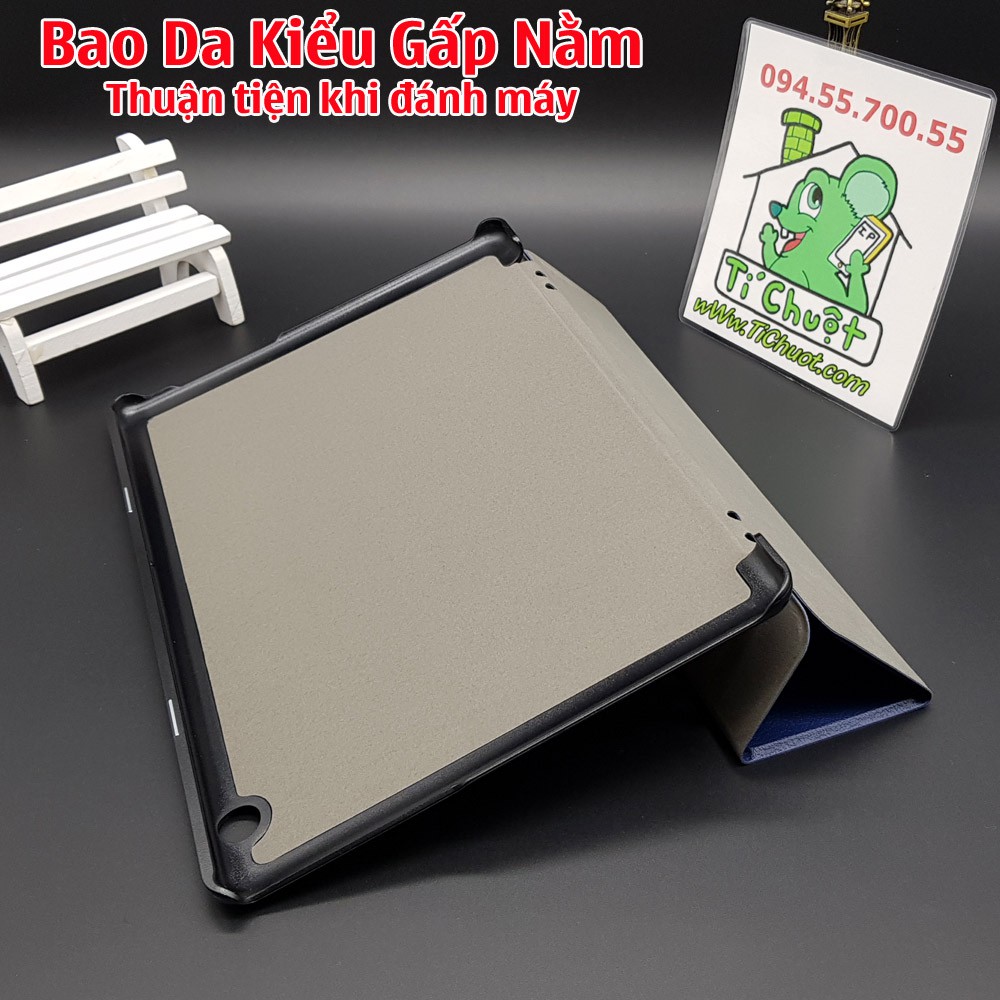 [Ảnh Thật] Bao da Huawei MediaPad T5 10.1&quot; Gấp 3 Khúc Lưng Cứng Có Nam Châm