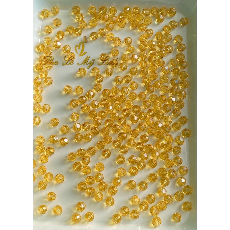 5 viên pha lê tròn 6ly chính hãng Swarovski