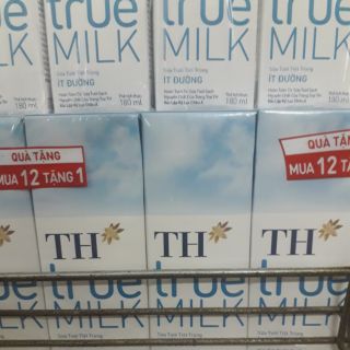 Sữa tươi TH true milk ít đường 180ml