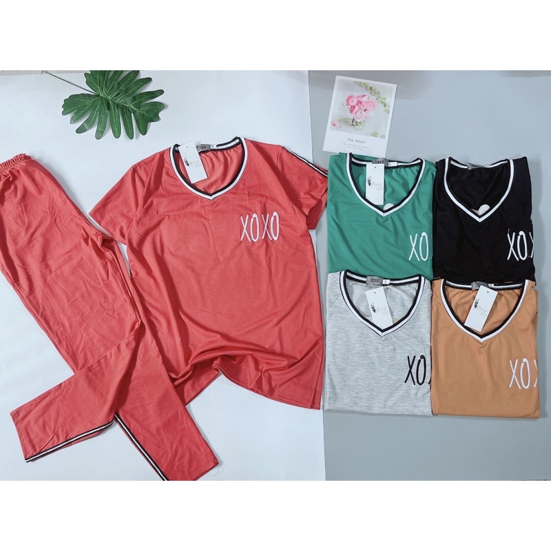 Set bộ nữ bộ đồ nữ mặc nhà thun dài chất liệu cotton mặc nhà dễ thương