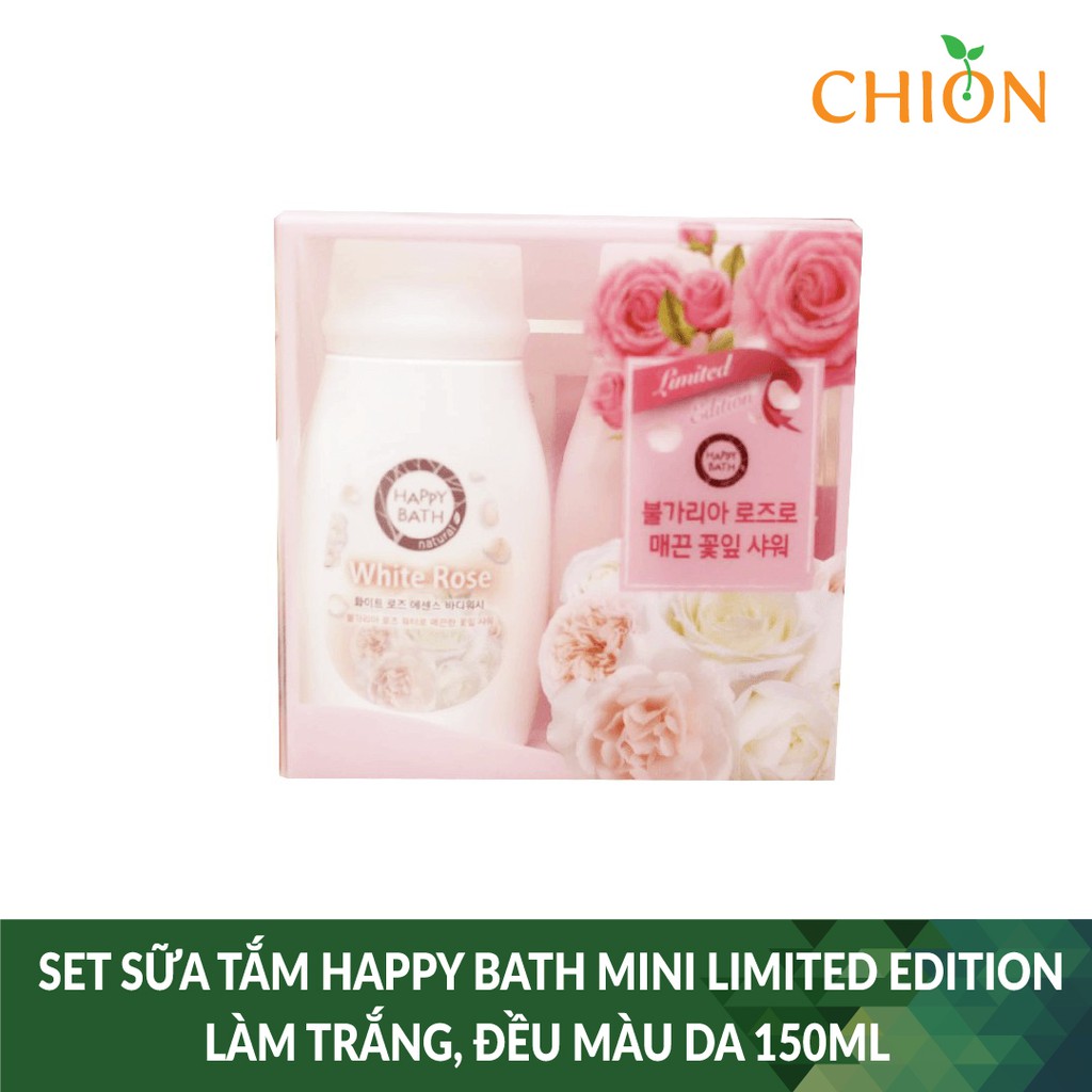 Set Sữa Tắm Happy Bath Mini Limited Edition Làm Trắng, Đều Màu Da 150ml - Hàn Quốc Chính Hãng