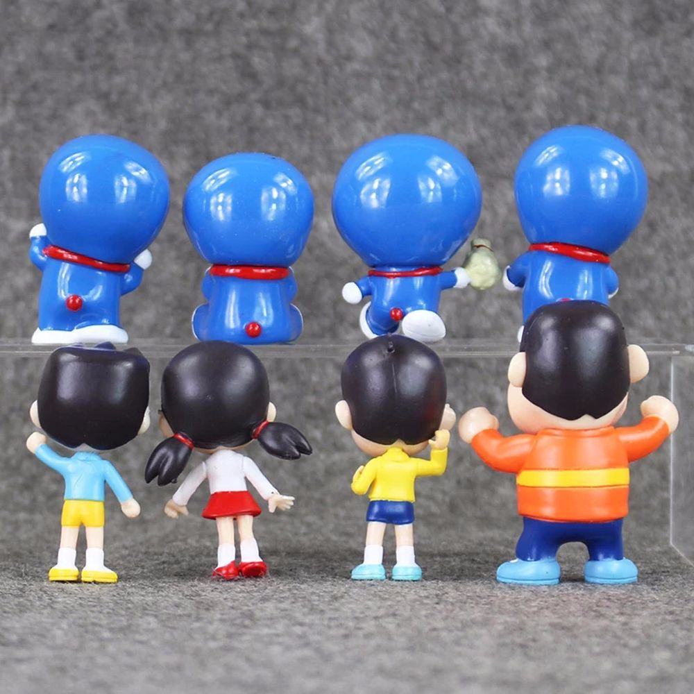 Set 8 Mô Hình Nhân Vật Phim Hoạt Hình Doraemon Bằng Pvc