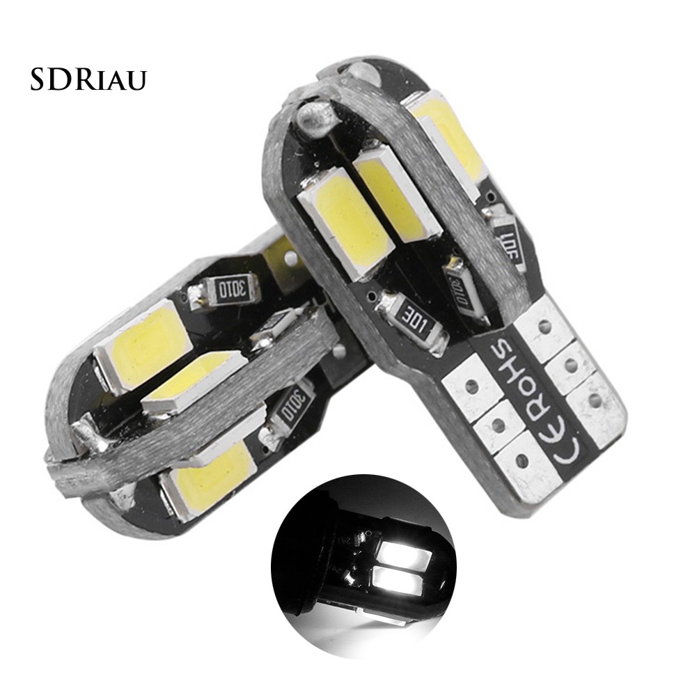 2 đèn soi biển số T10 5630 8SMD bóng LED chất lượng cao dành cho xe ô tô