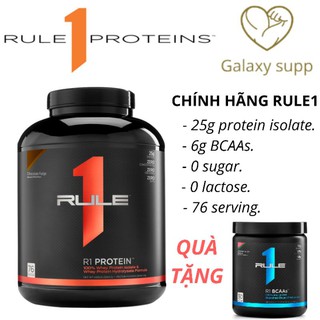 (Tặng BCAA) Whey protein tăng cơ Rule1 R1 isolate 76 lần dùng