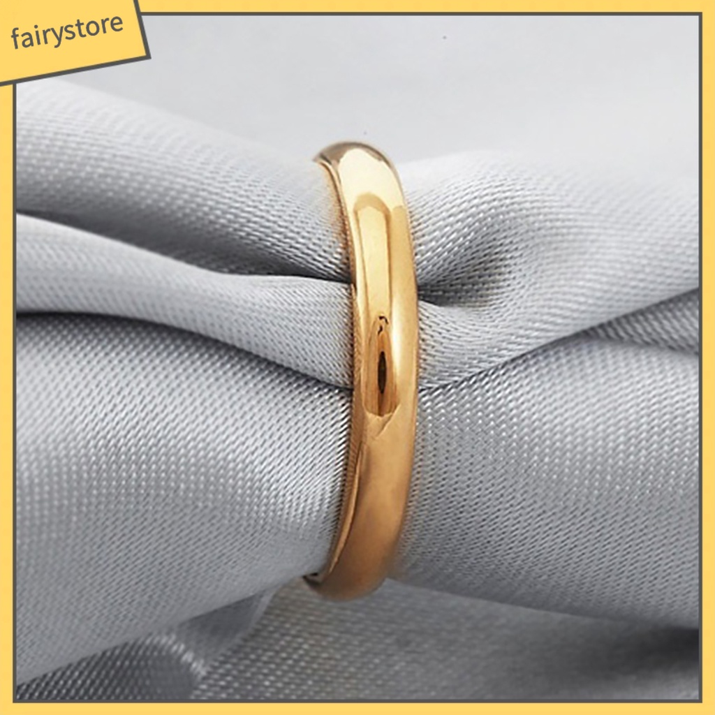 Nhẫn Chất Liệu Thép Titan Thiết Kế Đơn Giản Cho Cặp Đôi