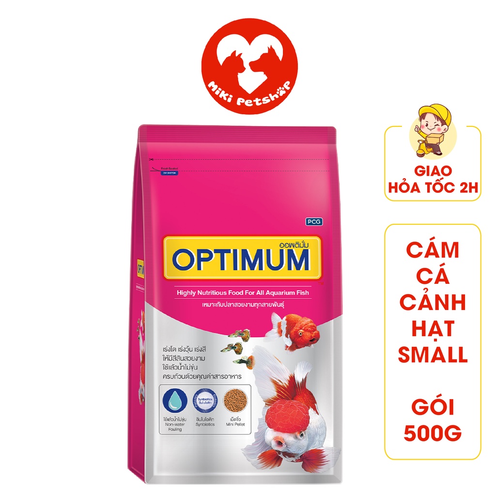 Cám Cá Cảnh Optimum Fish Hạt Small 500G Hàng Thái - Miki Petshop
