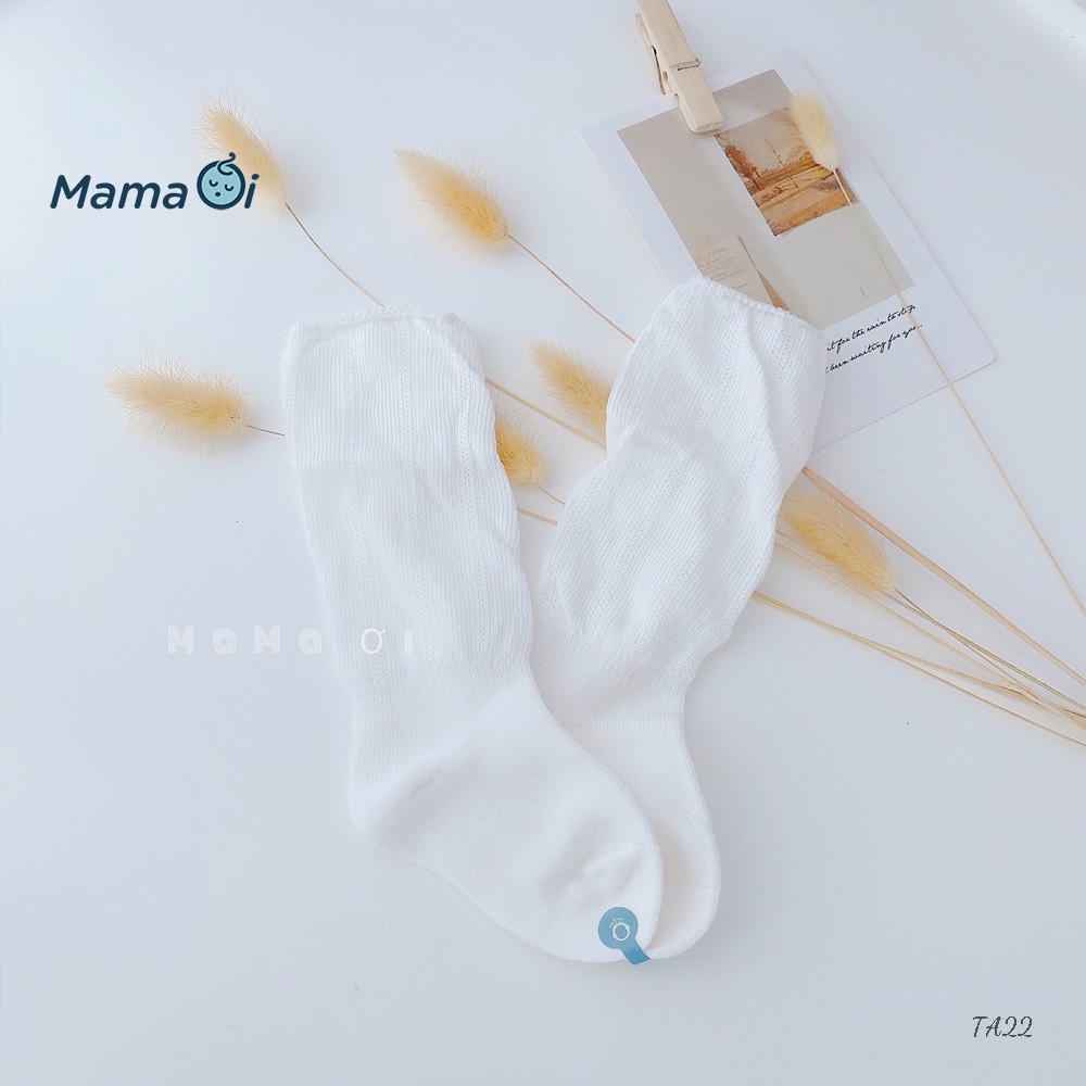 TA22 Tất dài màu trắng cho bé yêu từ 0-12 tháng của Mama Ơi-Thời trang cho bé