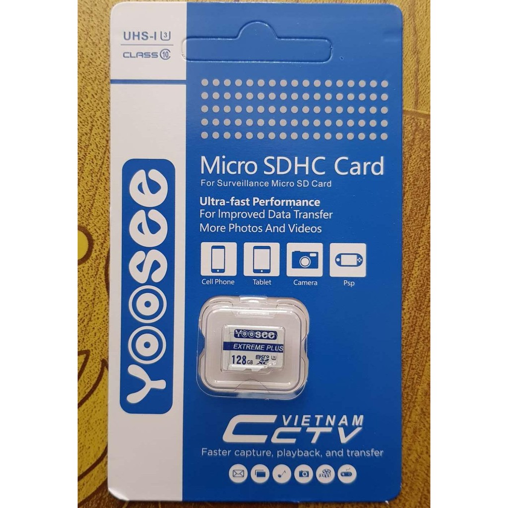 [Quay video 4K] Thẻ nhớ microSD Yoosee Extreme Plus 128GB - Hàng chính hãng