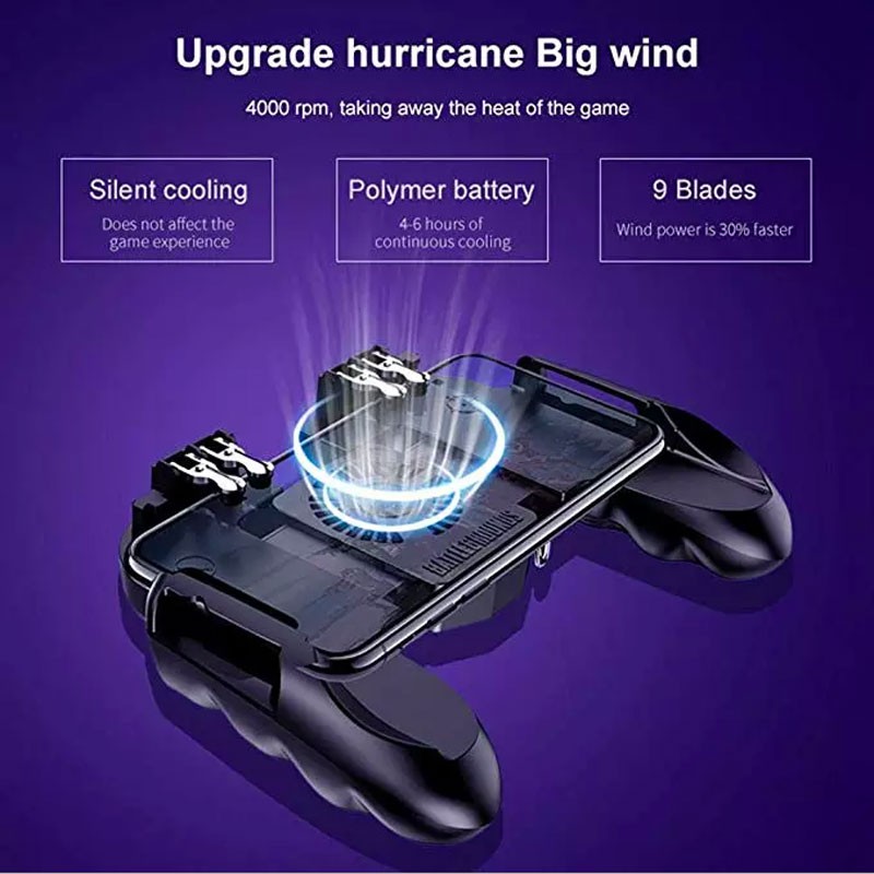 [ Freeship toàn quốc từ 50k]Tay cầm tản nhiệt H9 tối ưu 6 ngón chơi game mobile [Không PIN] | BigBuy360 - bigbuy360.vn