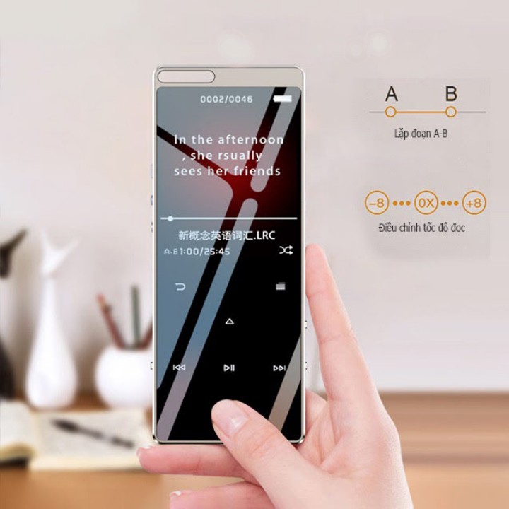 Ruizu D15 - Máy Nghe Nhạc Bluetooth, Phím Cảm Ứng (8Gb)