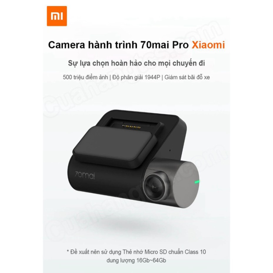 GIÁ HỜI Camera hành trình Xiaomi 70mai Pro bản quốc tế chính hãng GIÁ HỜI