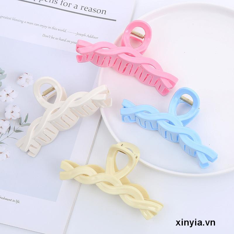 Kẹp tóc kiểu xoắn phong cách vintage hàn quốc nhiều màu