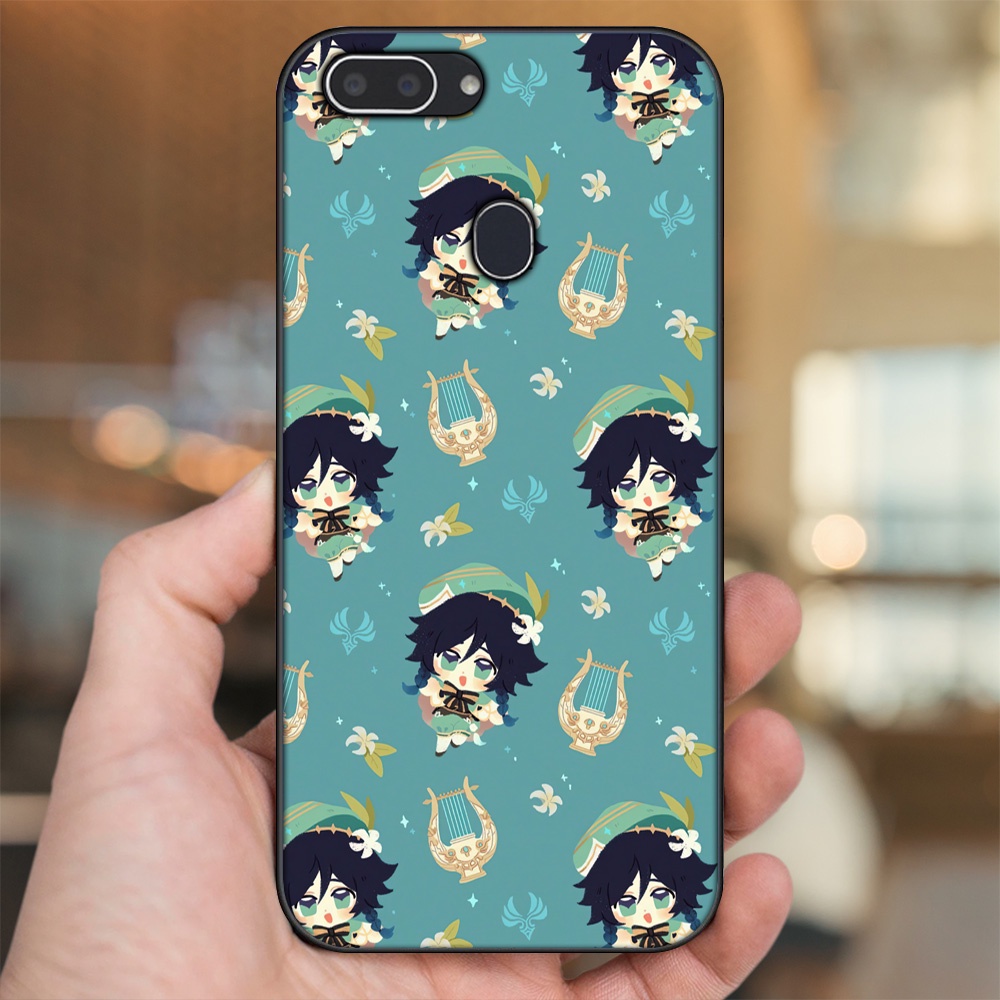 Ốp lưng Realme 2 viền đen in hình Venti Genshin Impact