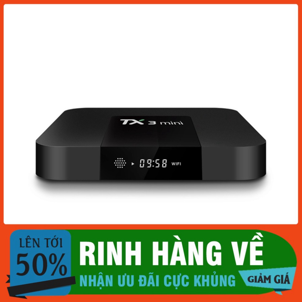 ĐỈNH CHÓP Android Tivi Box TX3 mini - 2G Ram và 16G bộ nhớ, Bluetooth, AndroidTV 9 - Phiên bản 2021 SIÊU HOT