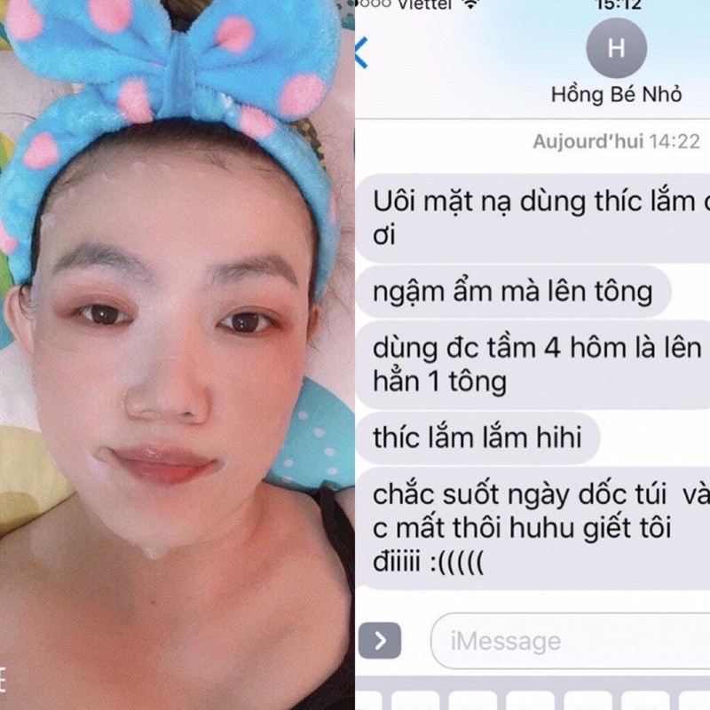 1 Miếng  Mặt Nạ Dưỡng Da Trắng Sáng Queen Brightening&Moisturizing Facial Mask 1 Miếng