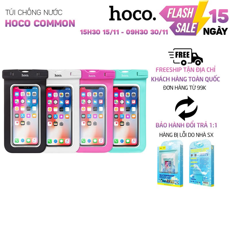 Túi chống nước Hoco Common đựng điện thoại, tương thích với thiết bị dưới 6.5 inch