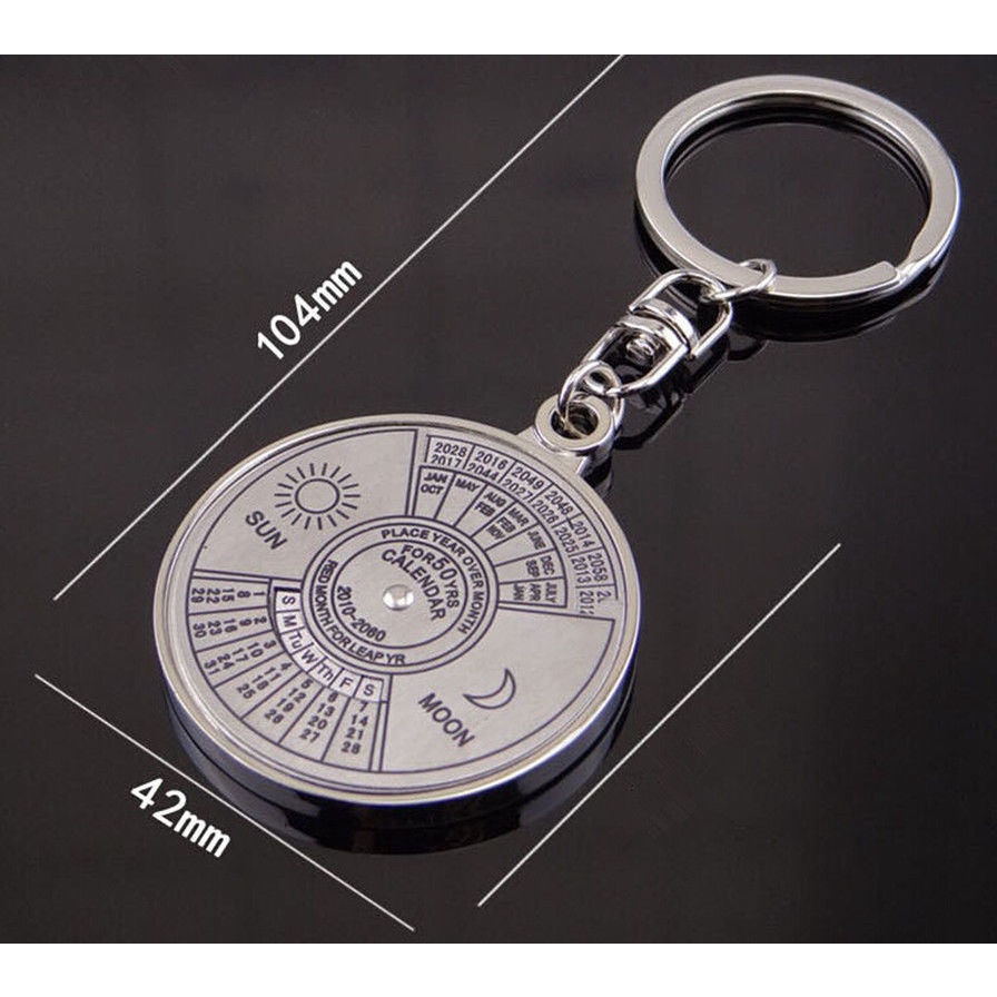 Móc Khóa Hình Lịch Vạn Niên 50 Năm Mới Độc Đáo