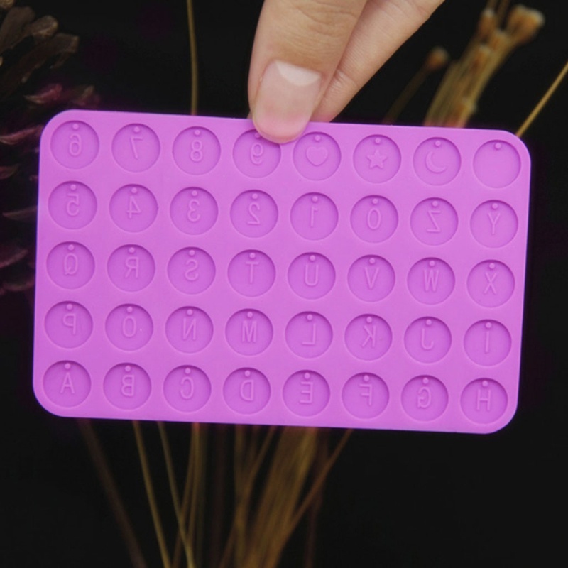 Khuôn resin làm mặt vòng cổ tròn chữ cái