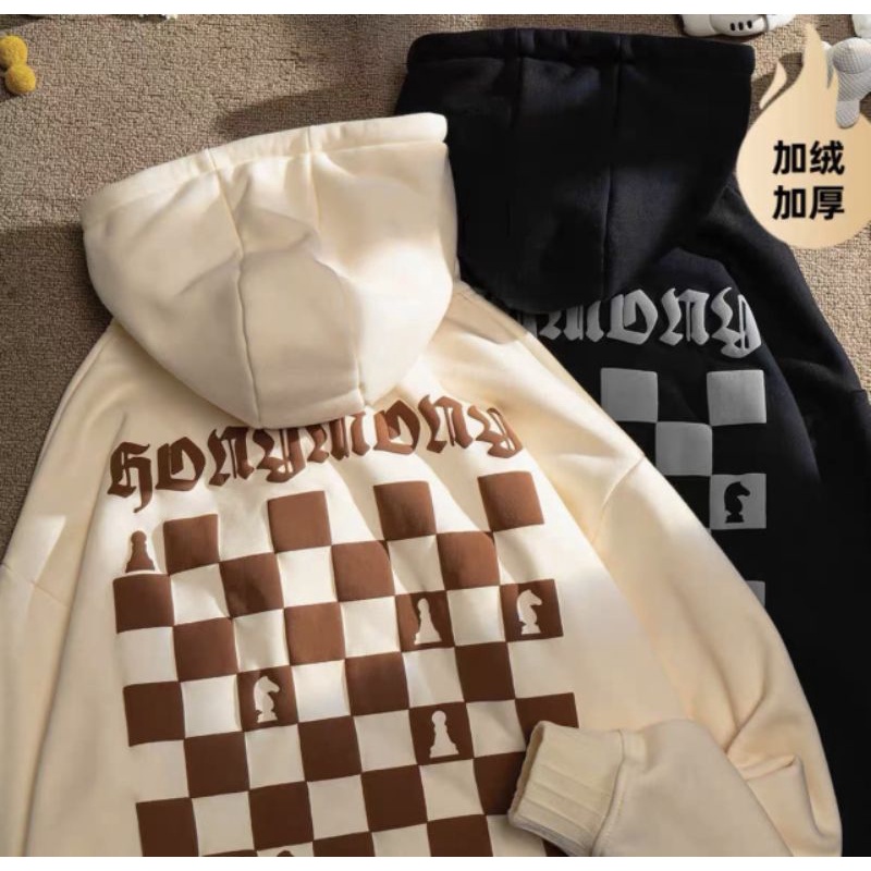 - - ÁO HOODIE MŨ 2 LỚP BÀN CỜ - - mẫu hot 2022