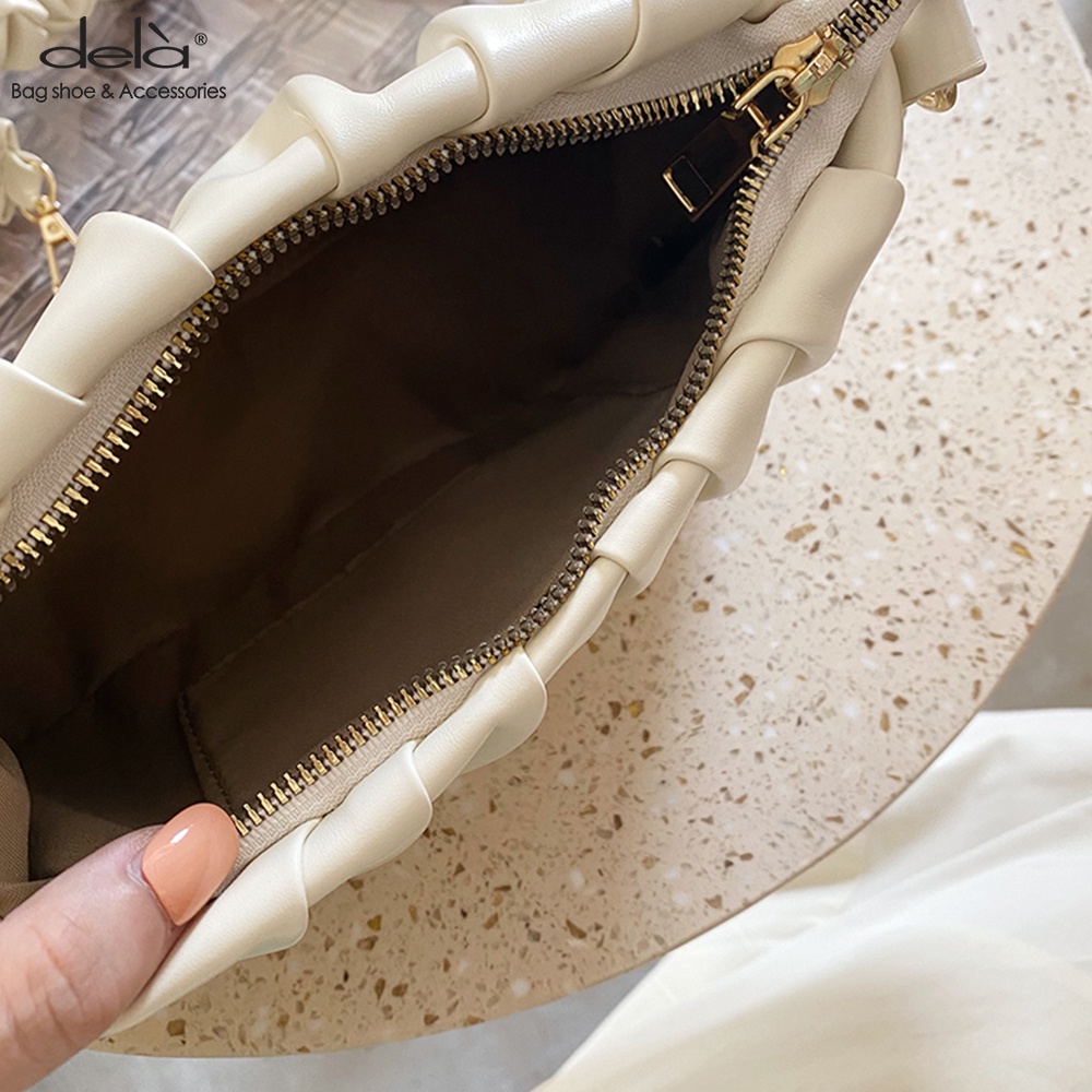 Dela Túi Đeo Vai Hình Đám Mây Xếp Ly Phong Cách Hàn Quốc Thời Trang Mới 2022 Cho Nữ