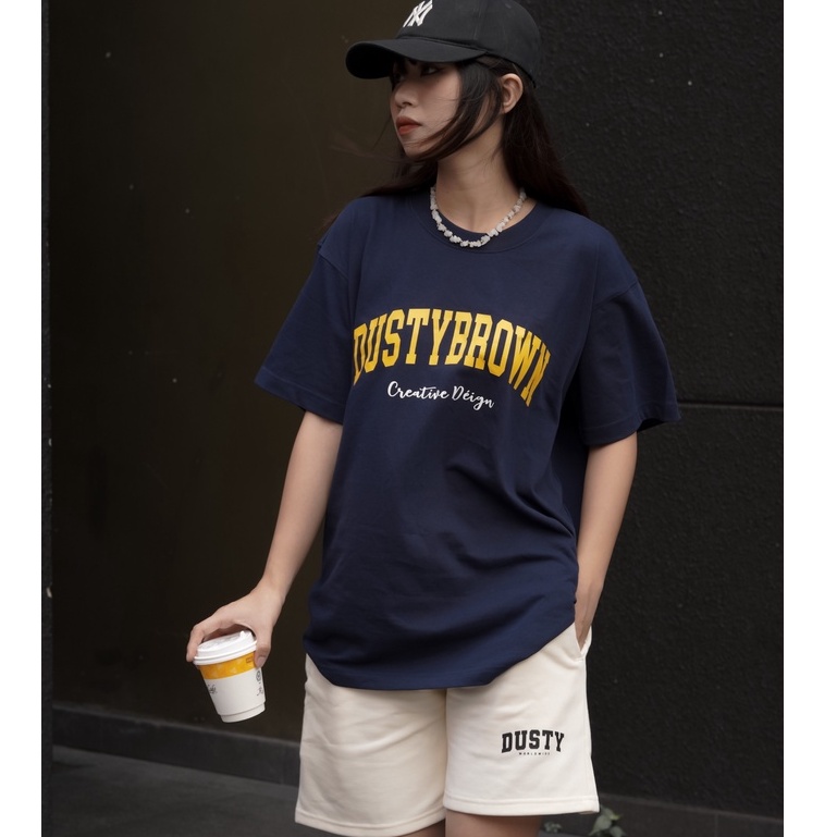 Áo Thun Unisex Form rông OLD Dusty Worldwide XANH ĐEN 100% Cotton 250gsm Local Brand Chính Hãng