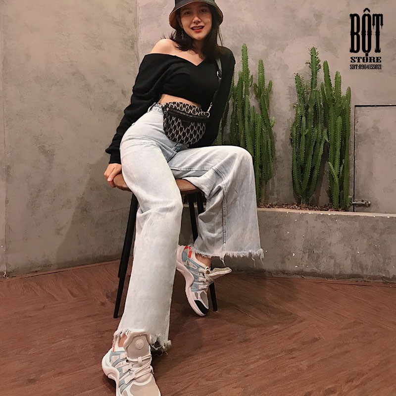 Quần Jeans Nữ Ống Rộng Cao Cấp (ẢNH THẬT) Q03